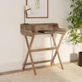 thumbnail image 2 of Linon Cade Folding Desk with Small Drawer in Rustic Brown Finished Wood, 2 of 16