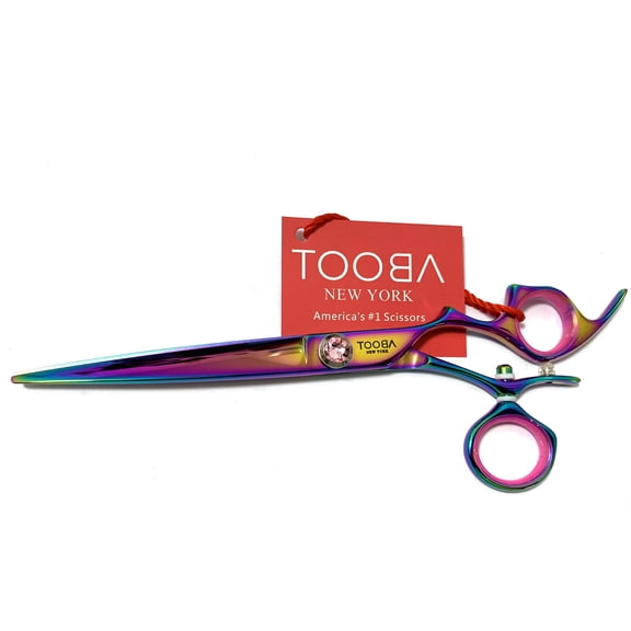 TOOBA 6.5" Professional Hair Cutting Swivel ring Shears-Barber Hairdressing Salon Scissor-Titanium Plated 440 C Japanese Stainless Steel/Razor Edge with pouch