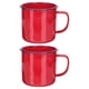 thumbnail image 1 of 2 piezas de esmalte de esmalte Vintage Copa de agua Vintage Copas para beber para el hogar Topas de agua de la oficina, 1 of 7