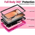 thumbnail image 5 of for Samsung Galaxy Tab S10 Lite/S10 FE/S9 FE/S9 Case 11 inch, 360 Rotating Shockproof Cover with Stand, Handle, Shoulder Strap (SM-X520/X510/X710), Rose, 5 of 7