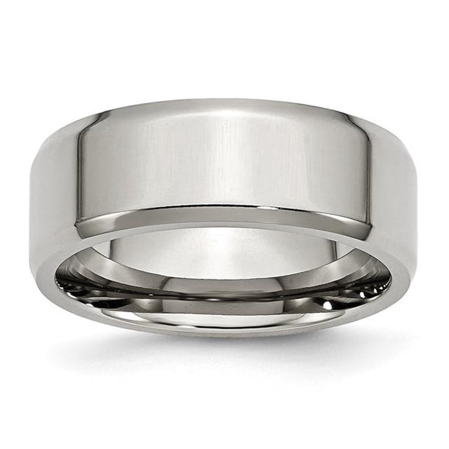 Bande Polie à Bords Biseautés en Acier Inoxydable de 8 mm - Taille 12