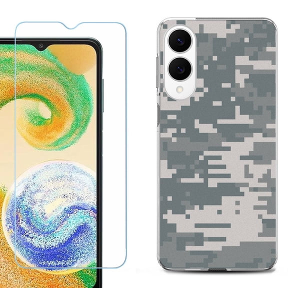 For Samsung Galaxy S25 Edge 5G Protective Shockproof Phone Case with Tempered Glass Screen Protector, by OneToughShield - Digital Camo
