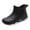 Black, variant on XIMIN Women's Waterproof and Wear-Resistant Rubber Ankle Rain Boots Lace Up Platform Wedge Heel Round Toe Solid Color Non-Slip Outdoor Garden Work Rain Boots