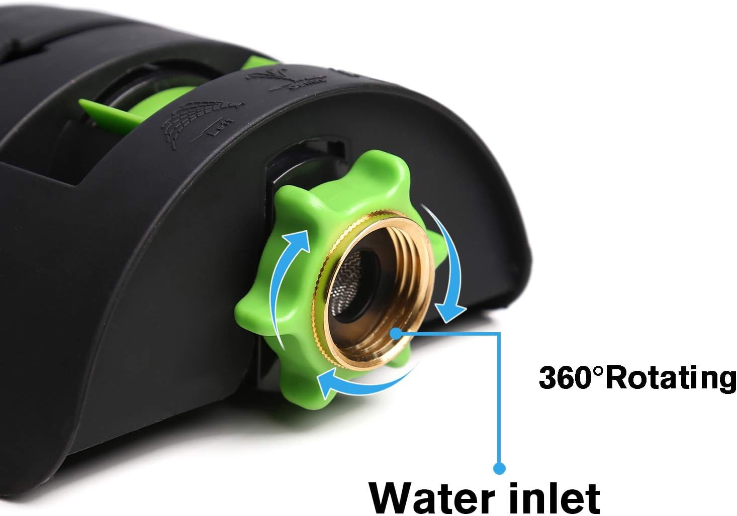 Garden 15 clog-resistant nozzles, Indestructible Metal Base Oscillating Sprinkler with Adjustable Spray, 3200-Square Foot Coverage