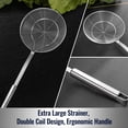thumbnail image 3 of Spider Strainer Skimmer Ladle, Perfect for All Your Cooking Adventures, with Long Handle for Heat Protection, Stainless Steel Built to Last, Ideal for Pasta, Noodles, and More, 3 of 8