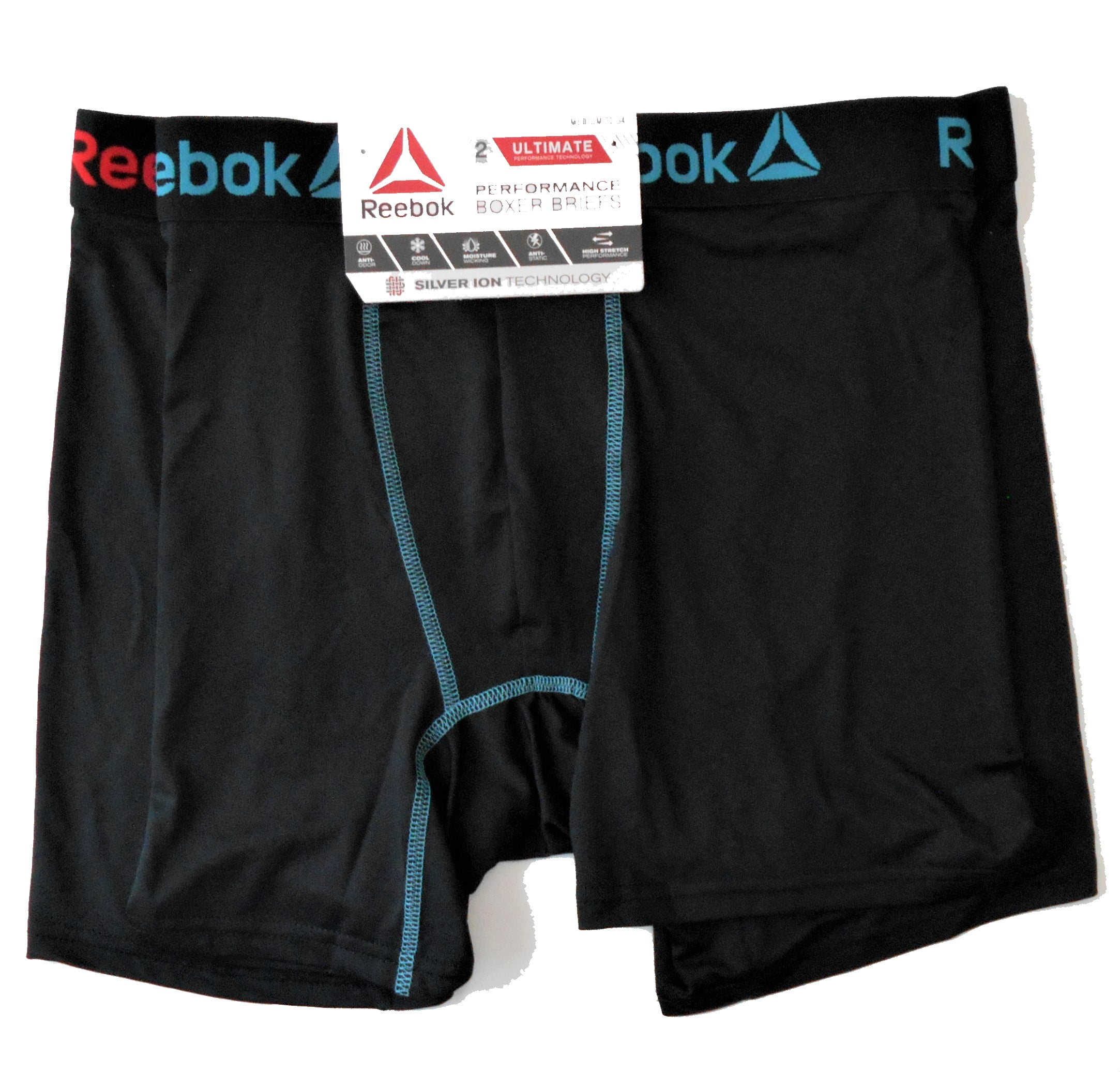 Reebok REEBOK MEN'S PACK 2 201 H3 MULTI BLACK MEDIUM UNDERWEAR