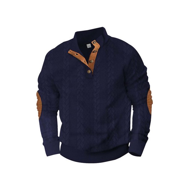 Blusa y camisa de cuello alto de manga larga para hombre, blusa holgada de cuello alto para hombre, blusa de acrílico para hombre