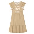 thumbnail image 2 of Auroural Dresses Kids Summer Double Layer Ruffle Sleeve Dress 5-14 Years, 2 of 9
