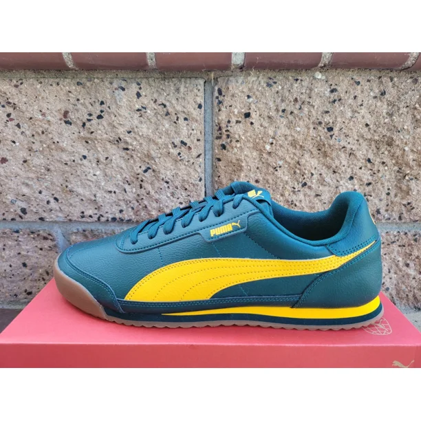 PU & MA Turino II Shoes Men's Size 12 Green Terrain Yellow Sizzle Gum 397452 20