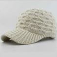 thumbnail image 2 of APEXFWDT Knit Baseball Cap for Women Visor Beanie Warm Cable Knit Hat with Sun-Blocking Brim Fall Winter Hat for Outdoor Travel, 2 of 3