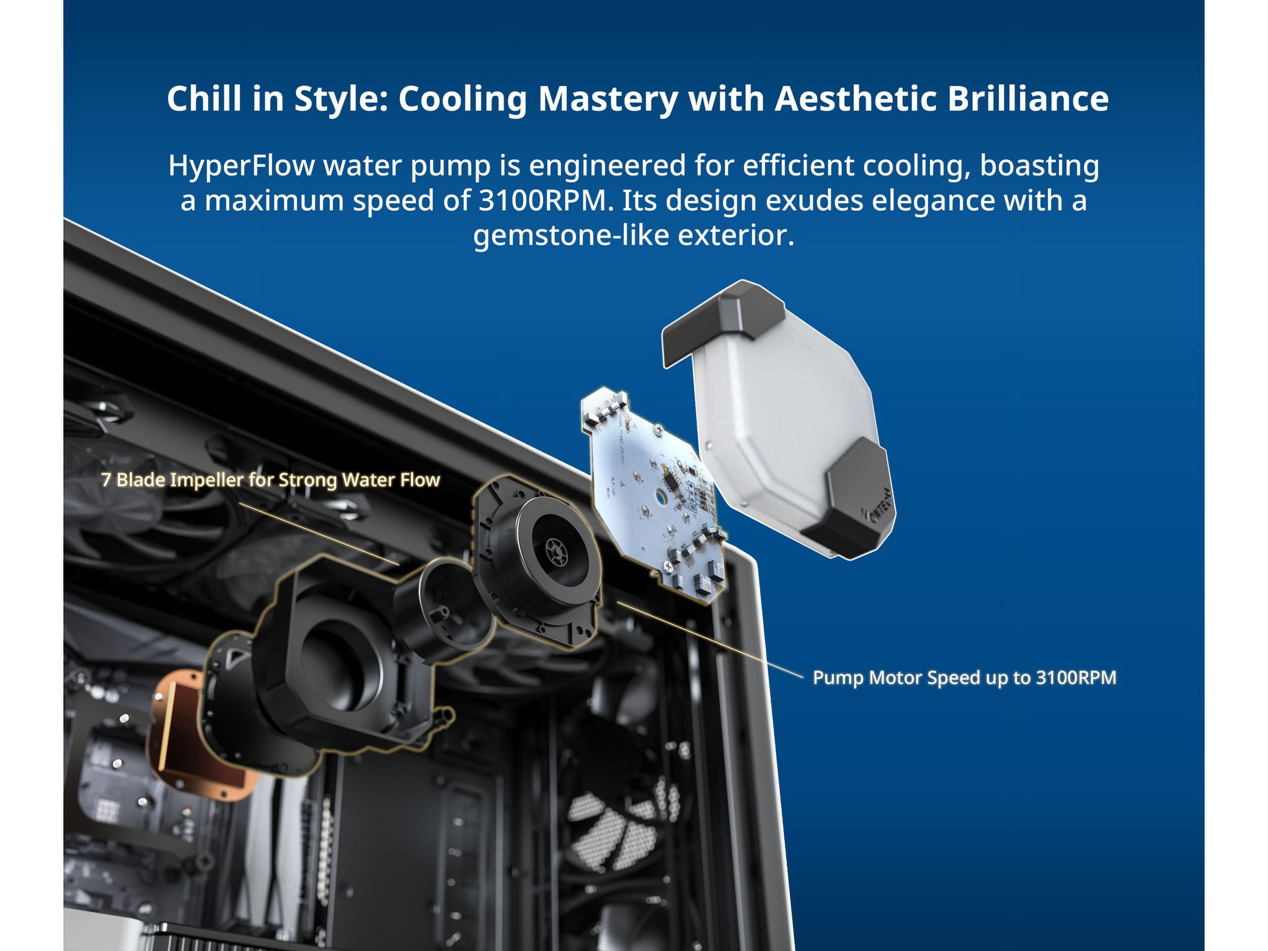 MONTECH HYPERFLOW HyperFlow ARGB 240 AIO CPU Liquid Cooler Black