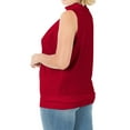 thumbnail image 4 of Zenana Women & Plus Sleeveless Mock-TurtleNeck Pleated Top with Waistband, 4 of 4