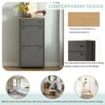 thumbnail image 4 of 47" H Accent Shoe Storage Cabinet, Modern Free Standing Shoe Rack Organizer with 2 Flip Drawers and Adjustable Panel, Wood Narrow Chest for Living Room, Entryway, Hallway, Corridor, Grey, 4 of 8