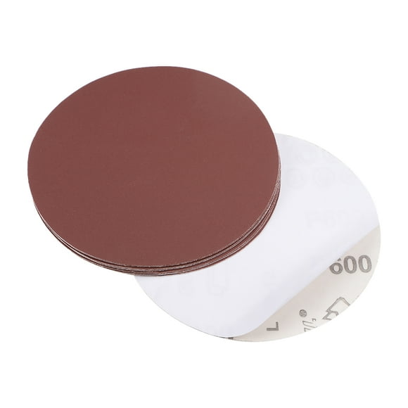 5-Inch PSA Sanding Disc Aluminum Oxide Adhesive Back Sandpaper 600 Grits 10 Pcs