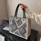 thumbnail image 3 of Straw beach canvas bag, handmade wallet, handbag shoulder bag, handbag, hobo bag women's canvas shoulder bag fashion, black, color, 3 of 4