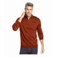 thumbnail image 2 of John Ashford Mens Quartr-Zip Sweatshirt, Orange, Small, 2 of 2
