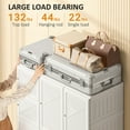 thumbnail image 4 of HOMCOM Portable Wardrobe Cube 8 Compartments, White, 47.96 lbs, 4 of 11