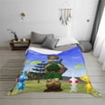 thumbnail image 3 of Lsque Pikmin Print Flannel Throw Blanket, Ultra-soft Blanket for Bed, Couch, Car, Hypoallergenic Anti-pilling blanket-50"x40", 3 of 8