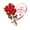 D, variant on Wovilon 13" Rose Heart Shape Wreath Stickers, Hearts-Shape Valentine's Day Window Clings for Valentine's Decoration Wedding Party Birthday Party Supplies Heart for Kids Home School Office Classroom