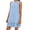 Sky Blue, variant on JoveMarine Cocktail Dresses for Women Color Vest Skirt - Ruffle Edge Sleeveless Flounce Hem Casual Summer Mini Dress with Cotton Blend,Green L