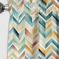 thumbnail image 2 of Designart "Vintage Boho Emerald Charm" Chevron Blackout Curtain Single Panel, 2 of 4