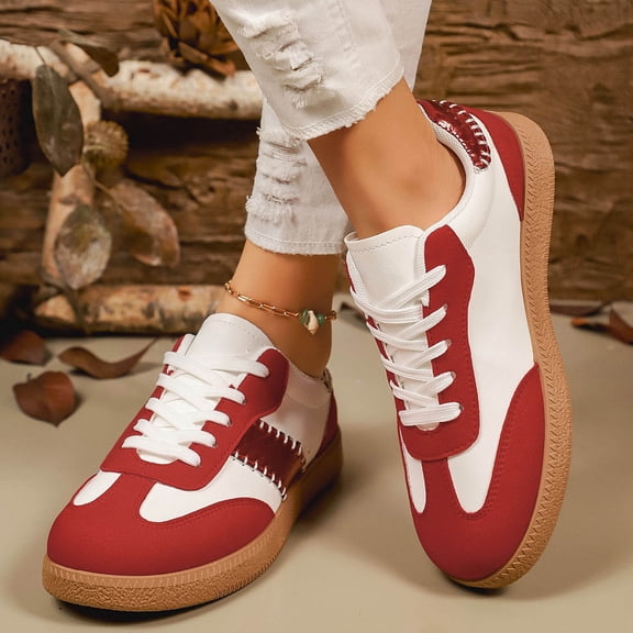 Sneakers For Women Business Casual Tennis Shoes Comfortable Lace Up Slip Women's Fashion Sneakers