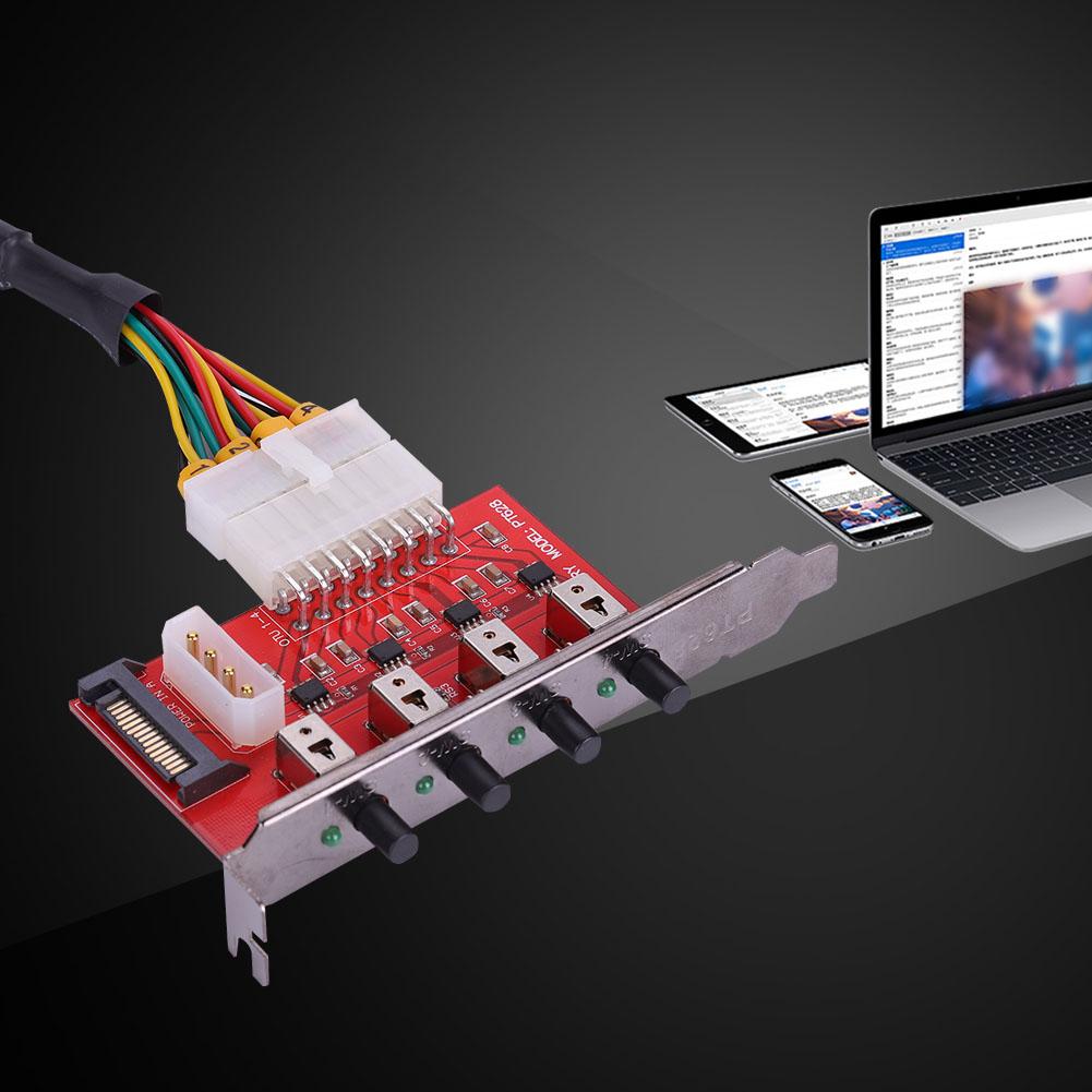 Tebru Hard Drive Selector,HDD Power Switch,Four Channel HDD Power