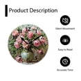 thumbnail image 4 of 12 Inch Wall Clock Battery Operated Silent Clock Decorative for Office, Kitchen, Outdoor, Living Room，Flower Vase Floral Beautiful, 4 of 4
