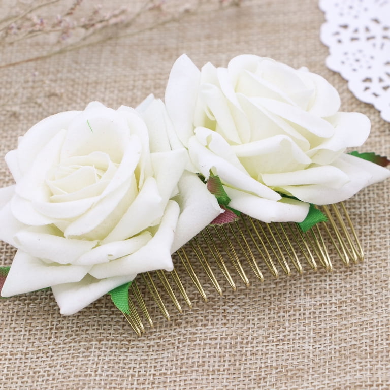 Flower Hair Combs Set of 3 Amazon.com : PartyKindom 3pcs Floral Hair Comb Set Elegant  main image 4