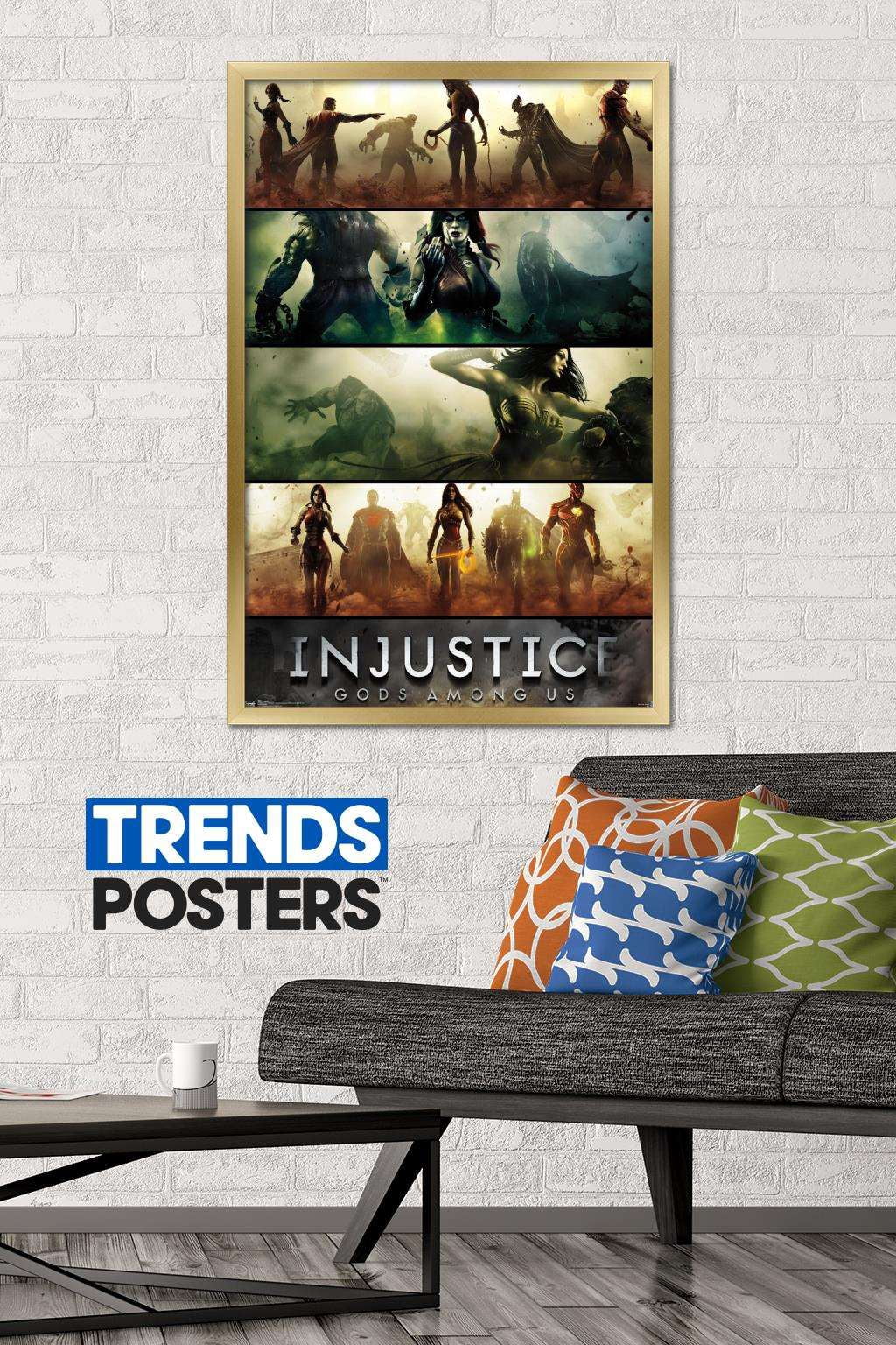 DC Comics Video Game - Injustice: Gods Among Us - Bane Wall Poster, 22.375" x 34", Framed