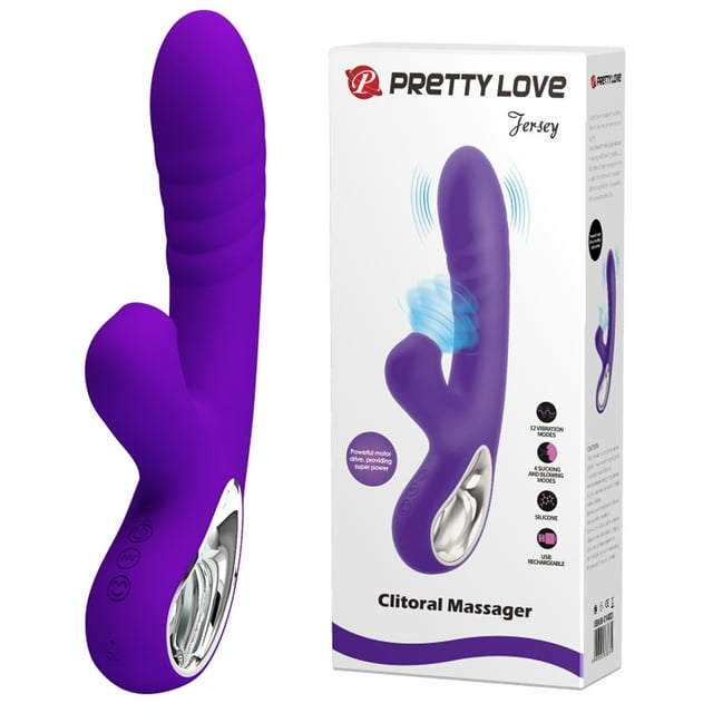 Pretty Love Jersey Sucking & Vibrating Rabbit - Purple