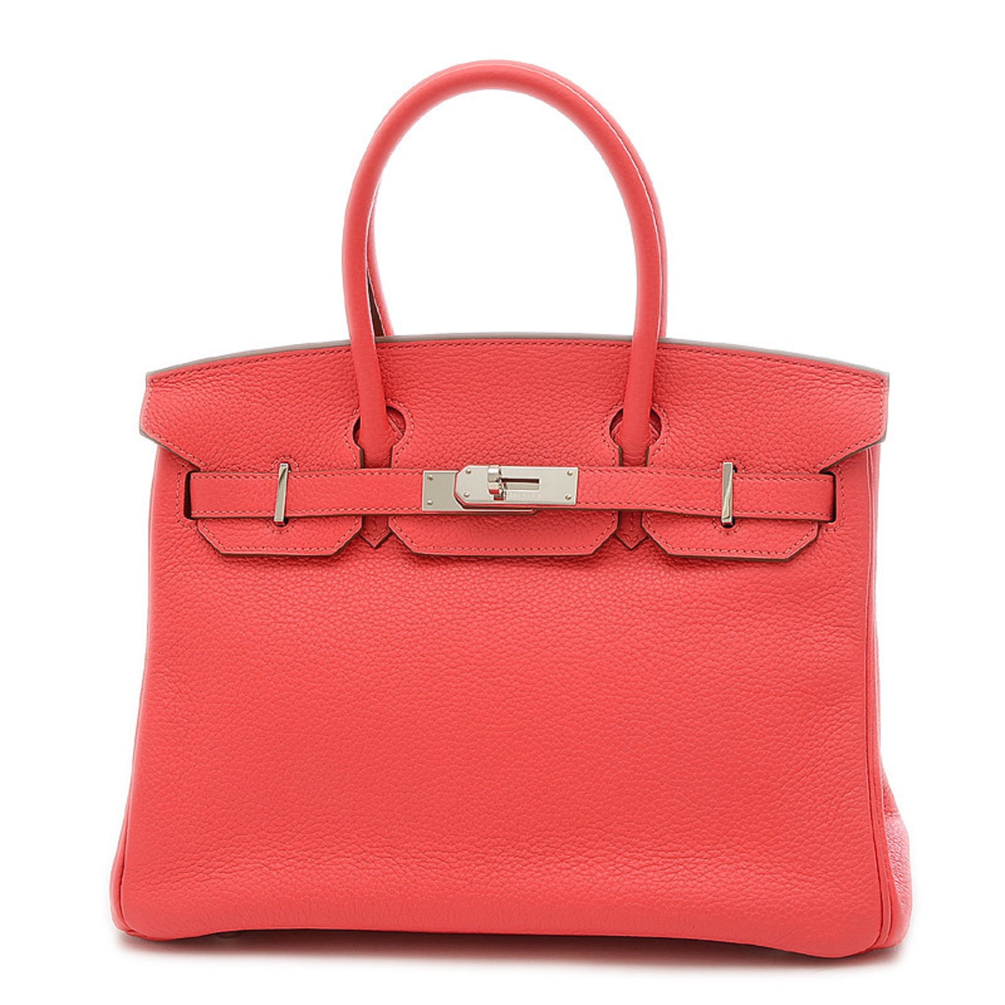 Authenticated Used Hermes Birkin 30 Handbag Taurillon Rose Jaipur