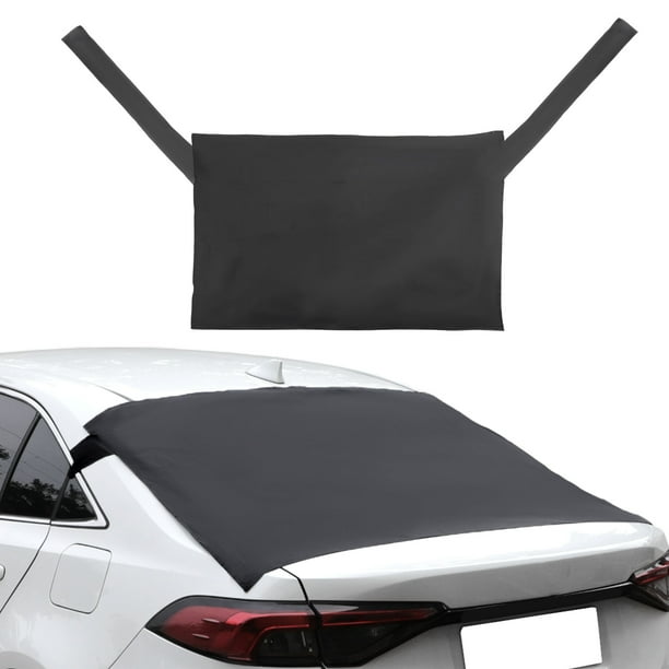 Funda de automóvil Unique Bargains para parabrisas trasero para sedán/hatchback para SUV, tela recubierta de plata, 52.76 pulgadas, cubierta de protección impermeable para exteriores, negra