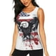thumbnail image 1 of Fotbe American Flag Eagle Art Blusas Sin Mangas para Mujer – Estilo Casual, Corte Suelto, Slim-Fit, Cuello Redondo Deportivo, Tops de Verano para Gimnasio y Yoga-Medium, 1 of 7