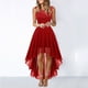 thumbnail image 2 of Vestido de cóctel sin mangas con estampado floral para mujer: elegante vestido de noche de dama de honor con abertura lateral para bodas y fiestas, 2 of 3