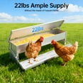 thumbnail image 3 of Miumaeov Automatic Chicken Feeder, 22Lbs Large Capacity Poultry Trough, Chicken Feeder Foot-Open Lid Sealing Design for Farms, Yards, 3 of 13