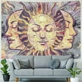 thumbnail image 4 of PRATYUS Pastel Pink Tapestry Burning Sun Tapestry Mystic Tapestry Celestial Sun and Moon with Stars Tapestry Psychedelic Hippy Tie Dye Wall Hanging for Party Home Decor (Pastel,Multi Size) Painting, 4 of 6