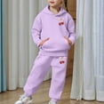 thumbnail image 5 of Tiijoy Toddler Girls Cute Cherry Print Hoodie Jogger Pants Sweat Suit, Sizes 3-4T, 5 of 6