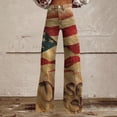 thumbnail image 2 of QIJUNTUO Women's Independence Day Wide Leg Palazzo Pants With Elastic Waist & Patriotic Print Summer Casual Lounge Wear, 2 of 4