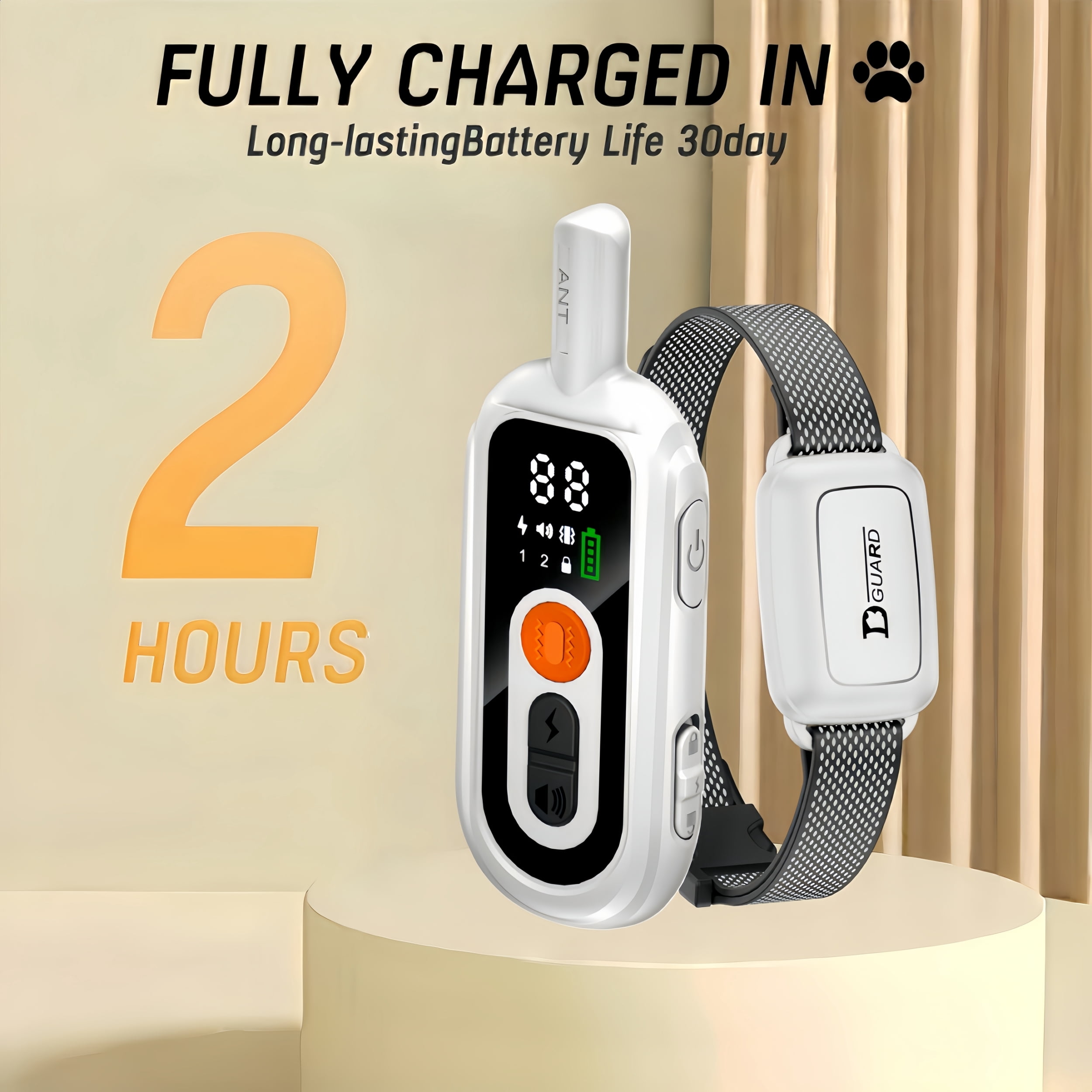 Shock & Vibration Dog Training Collar with Remote, 3300ft Range, Waterproof Rechargeable Electric Collar