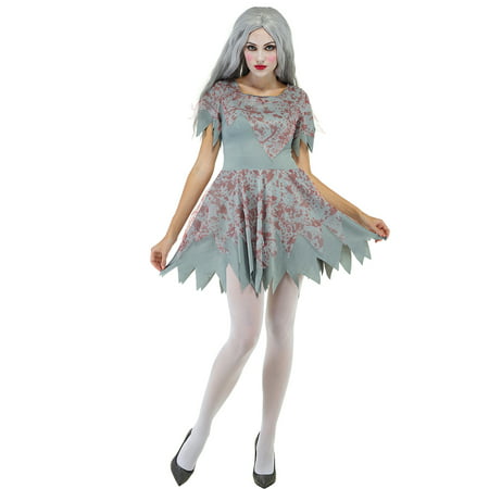 Bloody Women Dress Zombie Outfit Halloween Fancy Dress