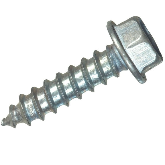 Hillman #8 x 3/4 In. Slotted Hex Washer Head Chrome Sheet Metal Screw (12-Count)