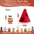 thumbnail image 3 of Pet Deluxe Christmas Squeaky Dog Toys 4 Pack Hide and Seek Dog Toys Christmas Hat Plush Dog Toys for Puppy Small Medium Breeds, 3 of 7