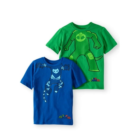 Boys' Cat Boy & Gekko Costume T-Shirt 2 Pack (Best Boys Winter Coats 2019)