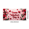 thumbnail image 3 of LUUFILx Valentine's Day Romantic Backdrop Roses Chocolate Hearts Banner Event Decorations Party Supplies Photography Props Celebration Background, 3 of 8