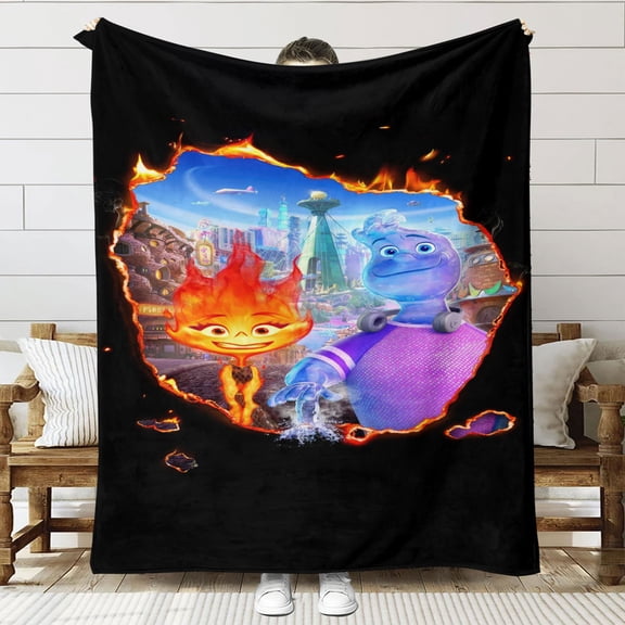 Elemental Anti Pilling Flannel Blanket Gifts for Fans Lover Girls Boys Women Present Hoodie Him Bed 60"x80"