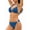 Cobalt Blue, variant on Women'S Printed Halter Tie Back Bikini Swimsuit Flattering Coverage Two Piece Bathing Suit Royal Blue L