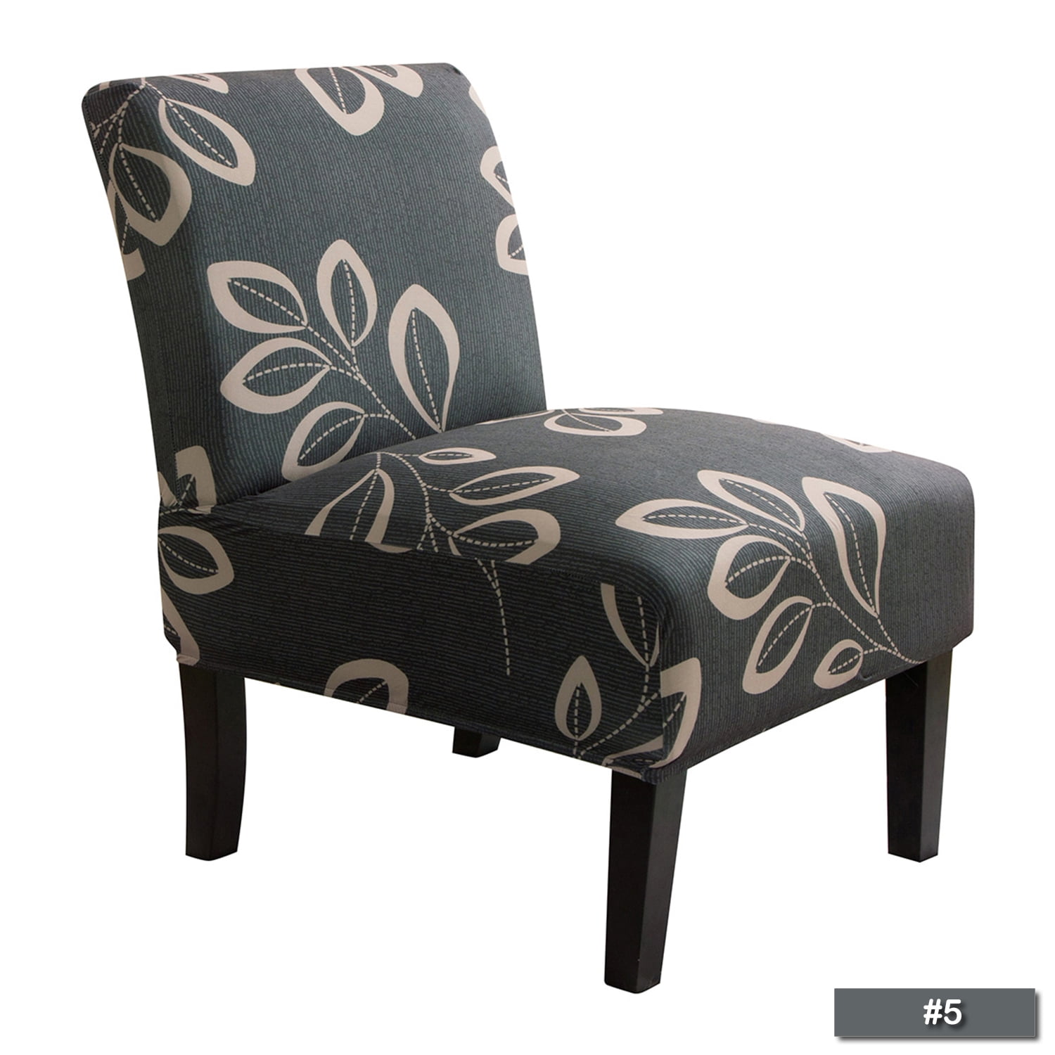 Rosnek Printed Armless Accent Chair Slipcover Stretch Accent Slipper