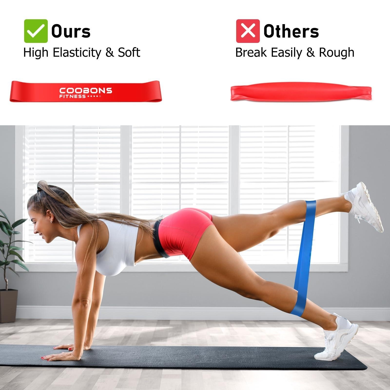 Ustris 5-Pack Natural Latex Resistance Bands photo 4