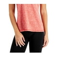 thumbnail image 3 of Id Ideology Women's Essentials Heathered Keyhole Back Tank Top Red Size XX-Large, 3 of 3